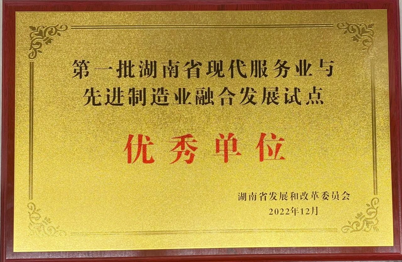 “造作+服务”迸发新动能，9001cc金沙以诚为本智能获批第一批湖南省两业融合发展试点优良单元